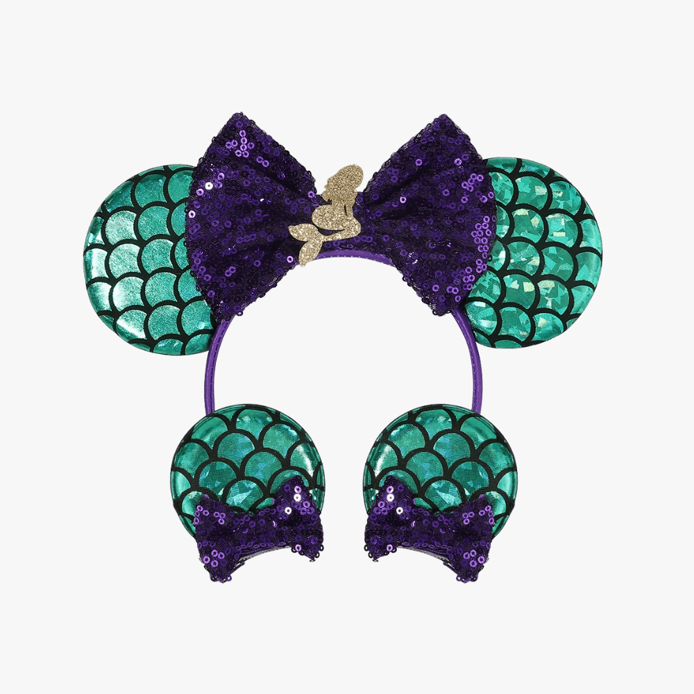 Glitter Mouse Ears Headband & Hair Clips Set - Gummia