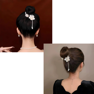 Pearl Butterfly Bun Hair Clip - Gummia