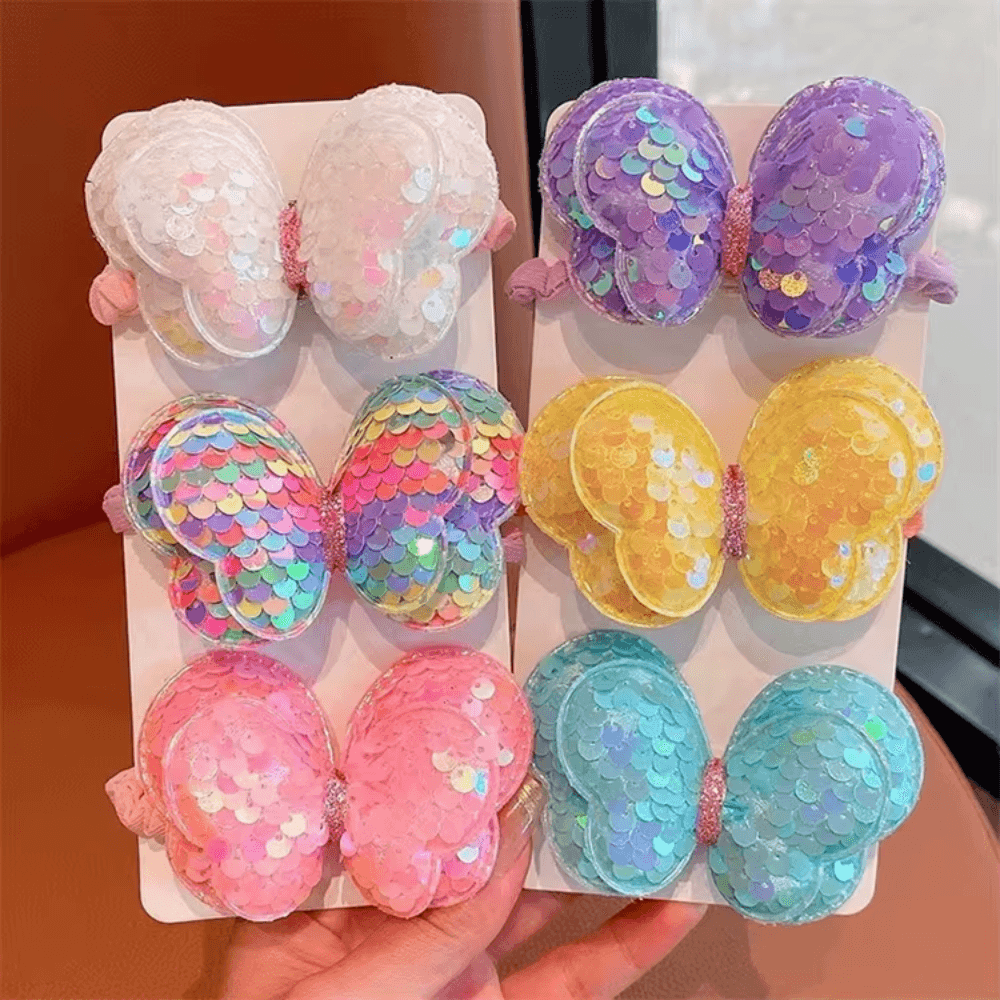 Kids Butterfly Hair Ties - Cute and Colorful Accessories for Little Girls - Gummia