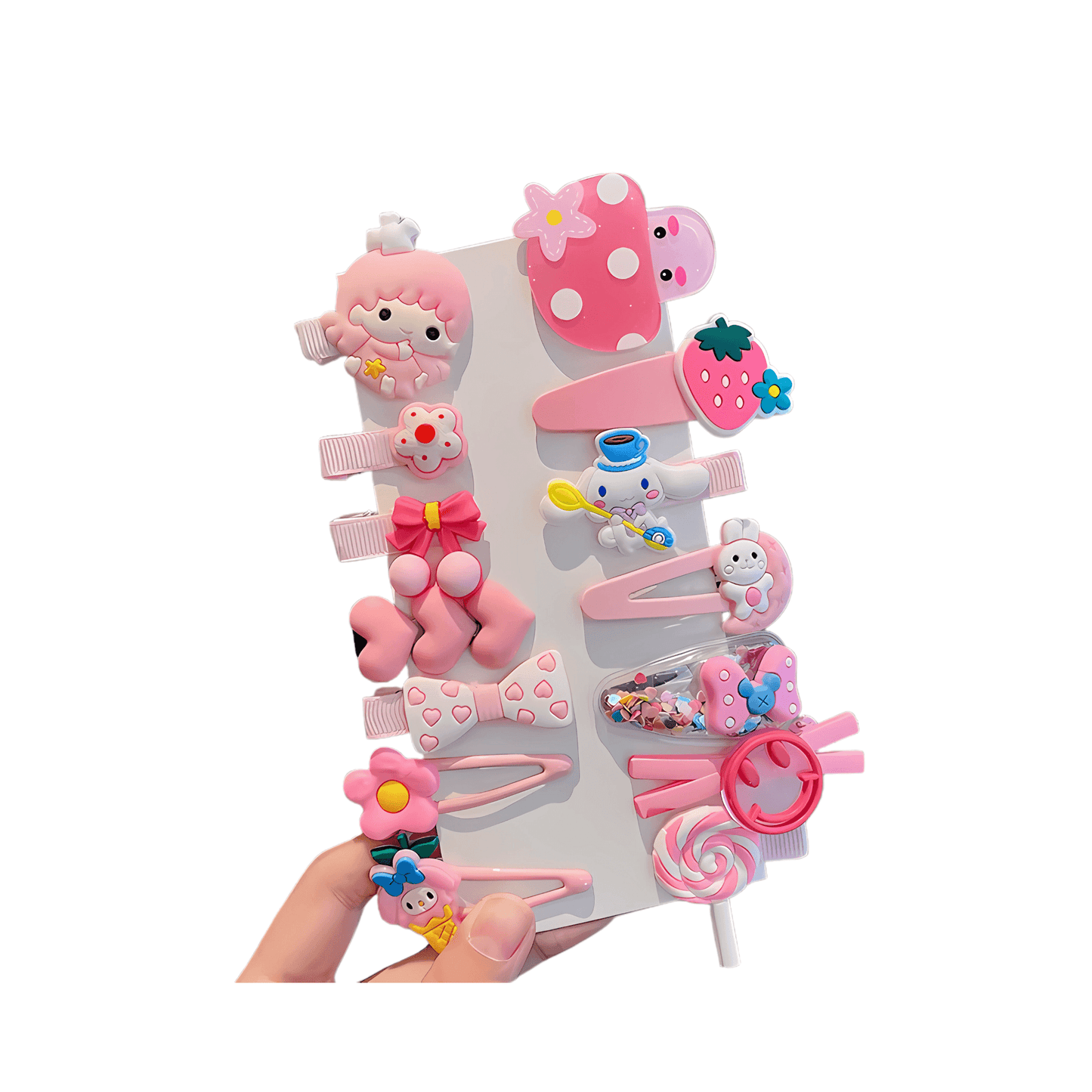 14pcs/set Kids Cartoon Hair Clips - Gummia