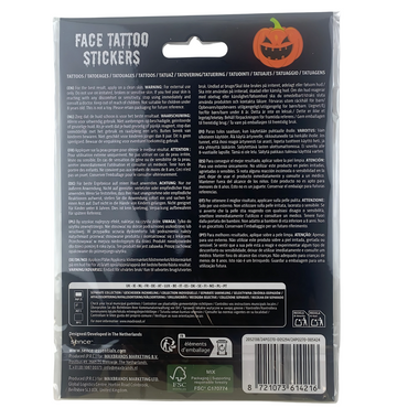 Halloween Face Tattoo Stickers