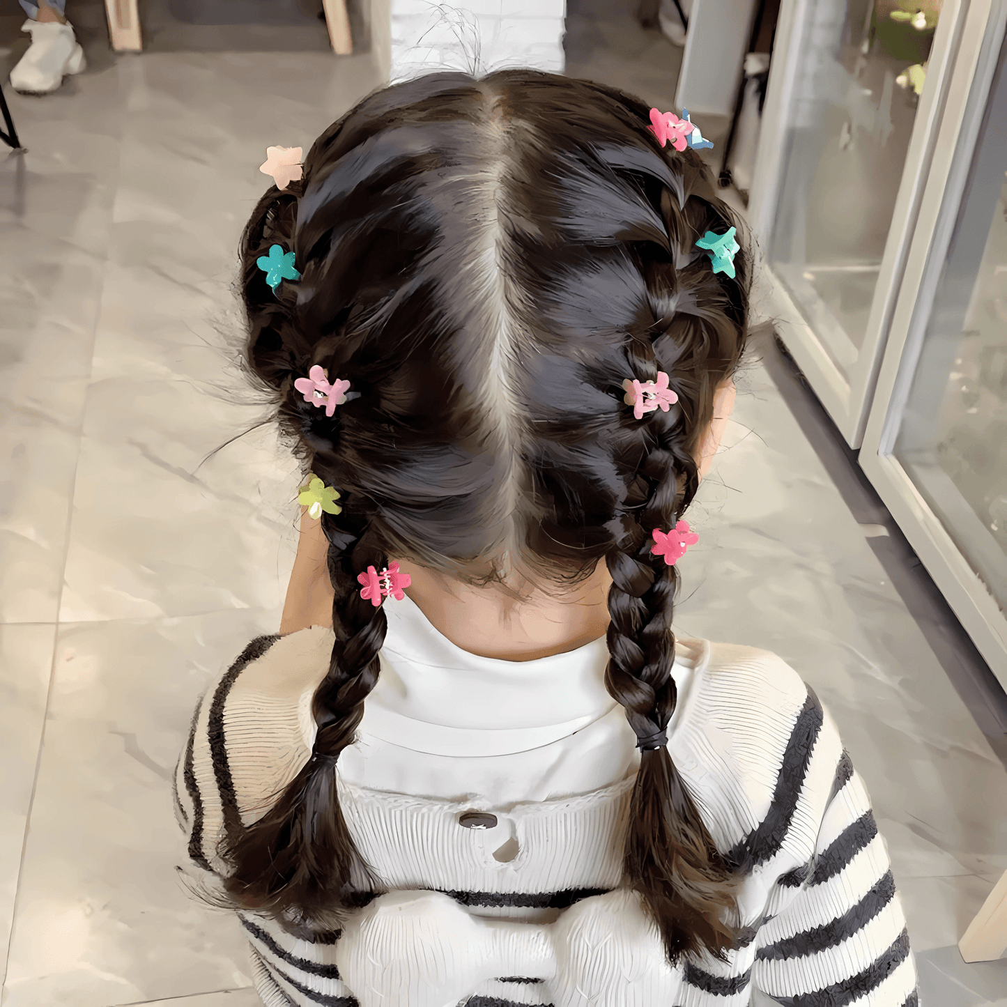 54-Piece Mini Hair Ties and Claw Clip Hair Accessory Set - Gummia
