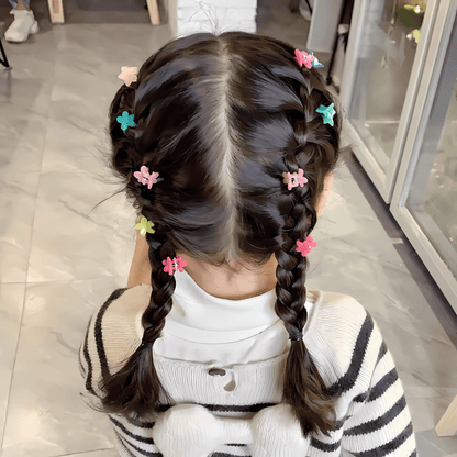 54-Piece Mini Hair Ties and Claw Clip Hair Accessory Set - Gummia