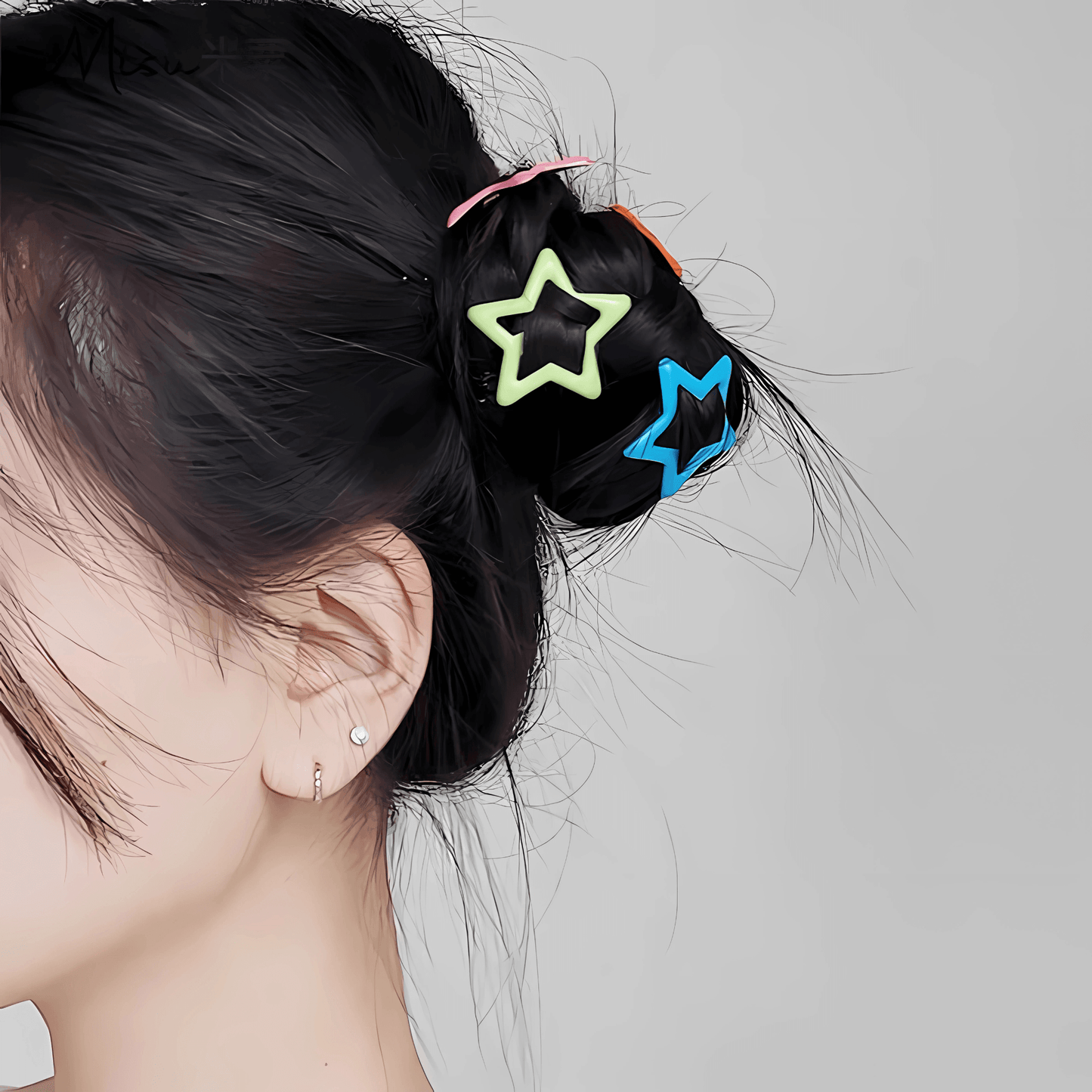 10pcs/set Candy Color Plain Tictac Snap Clips - Gummia