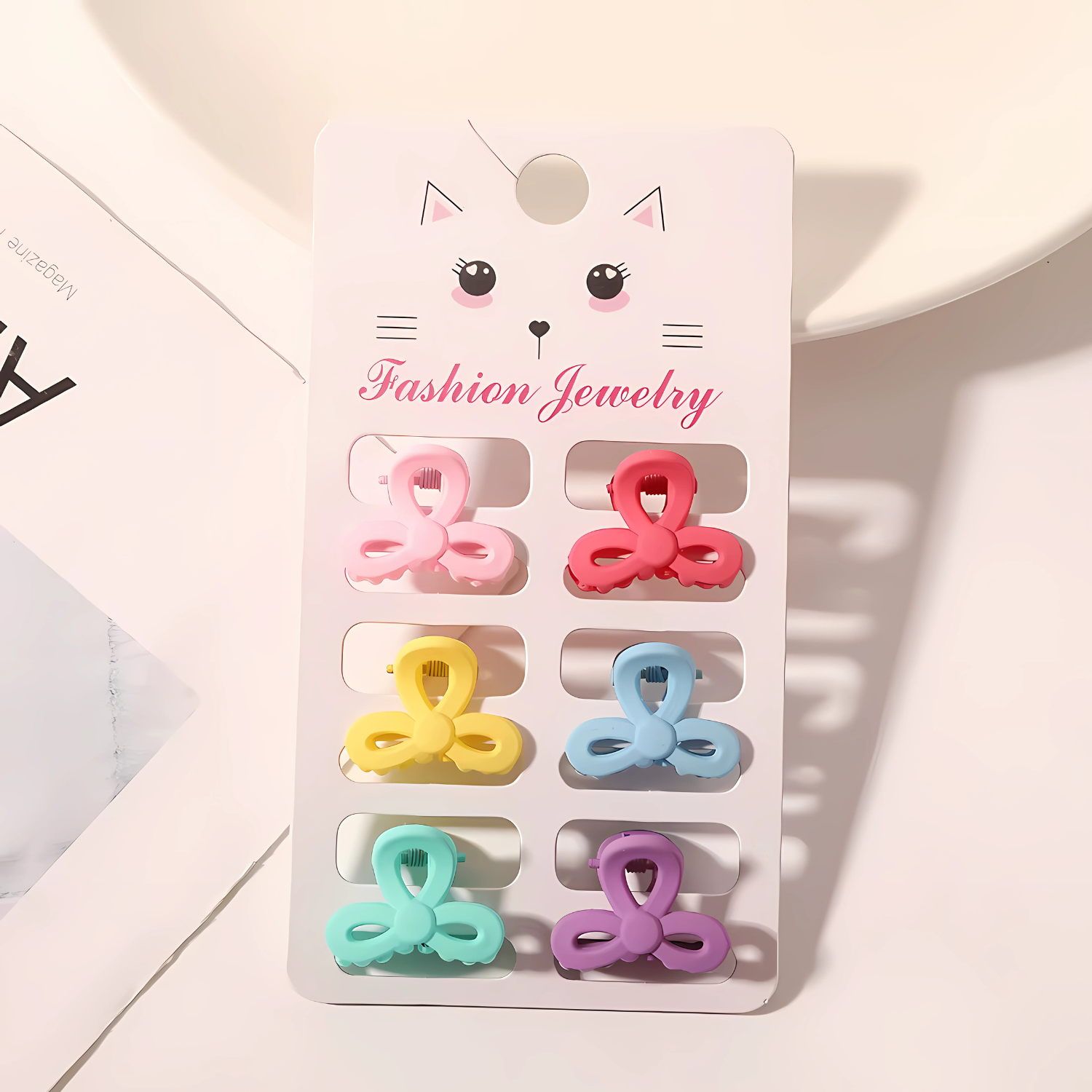 Mini Matte Hair Claw Clips – Pastel Set of 6 - Gummia