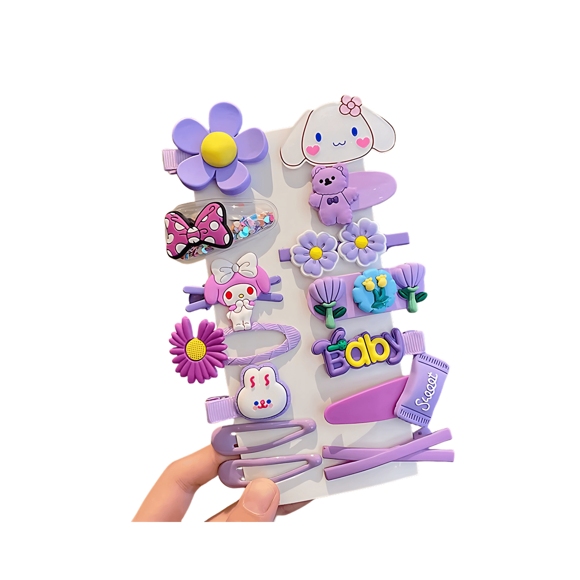 14pcs/set Kids Cartoon Hair Clips - Gummia