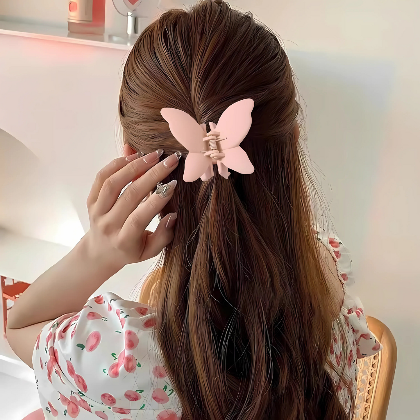 Matte Butterfly Hair Claw Clips 7cm