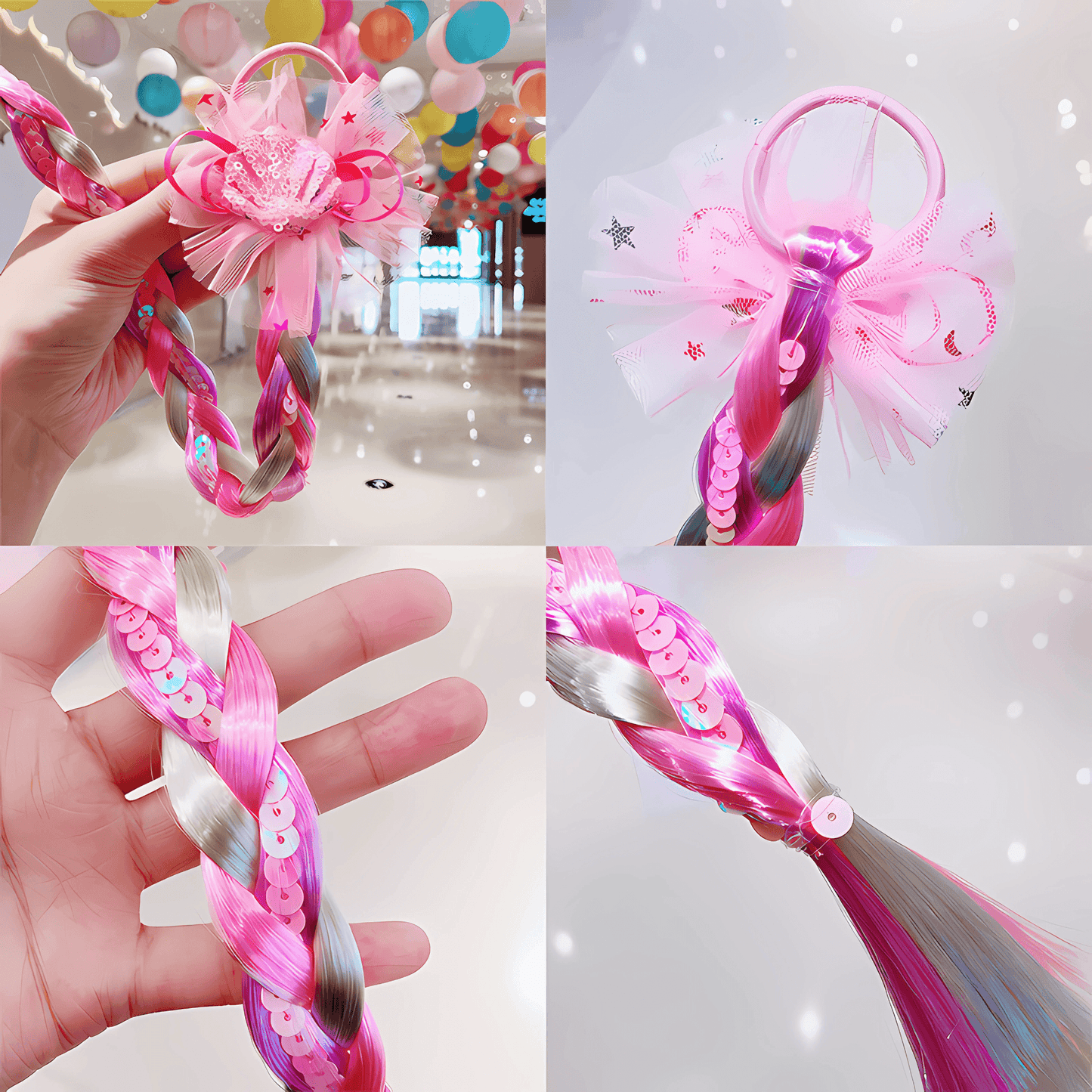 Kids Colorful Braided Wig Hair Extensions - Gummia