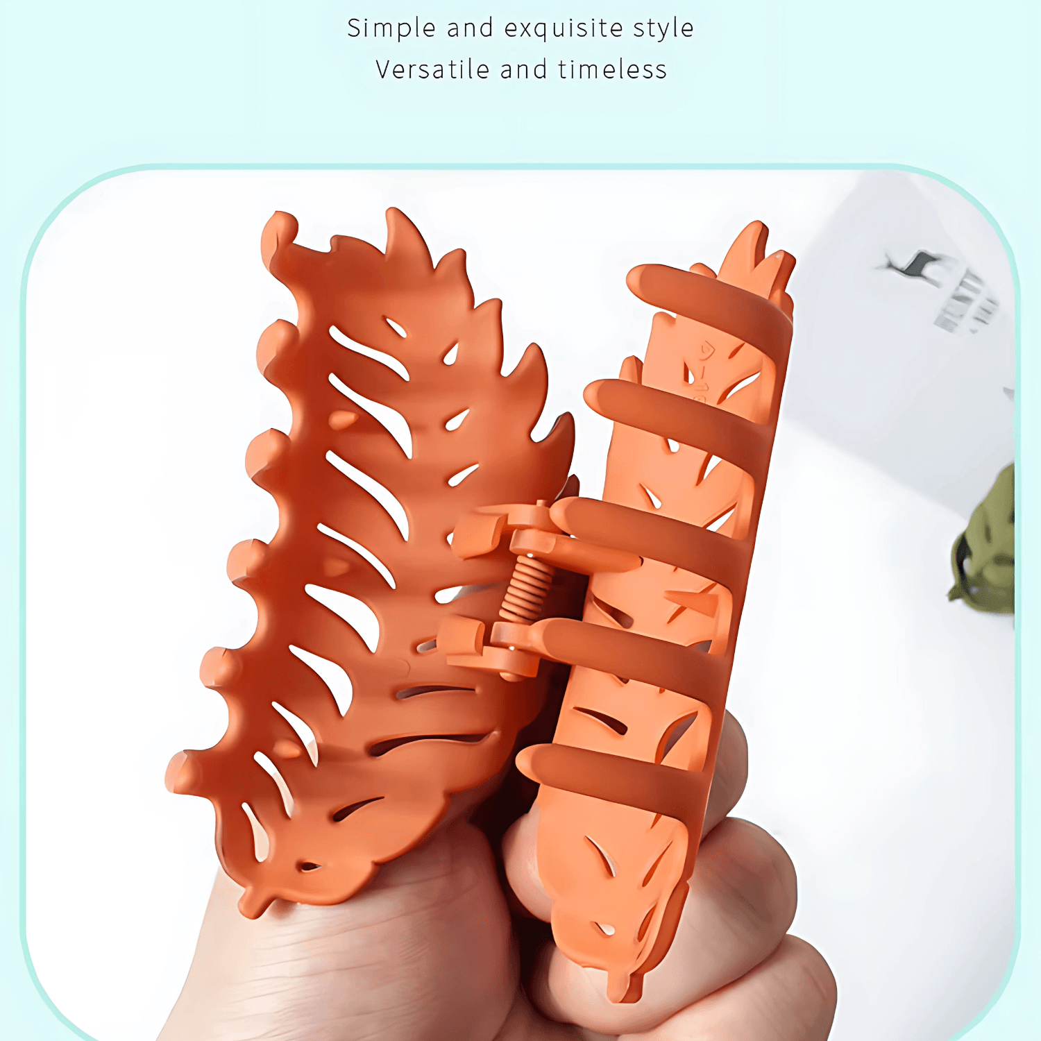 Leaf-shaped Matte Claw Clips - Gummia