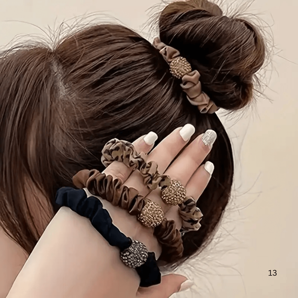 Silk Rhinestone Hair Ties - Gummia