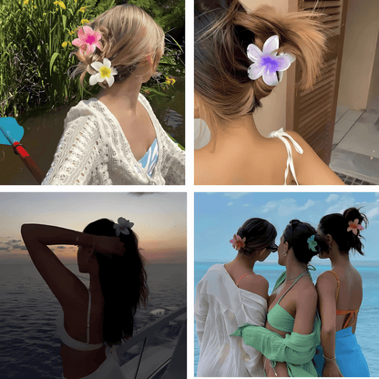 Plumeria Hawaii Flower Clip 8cm - Gummia