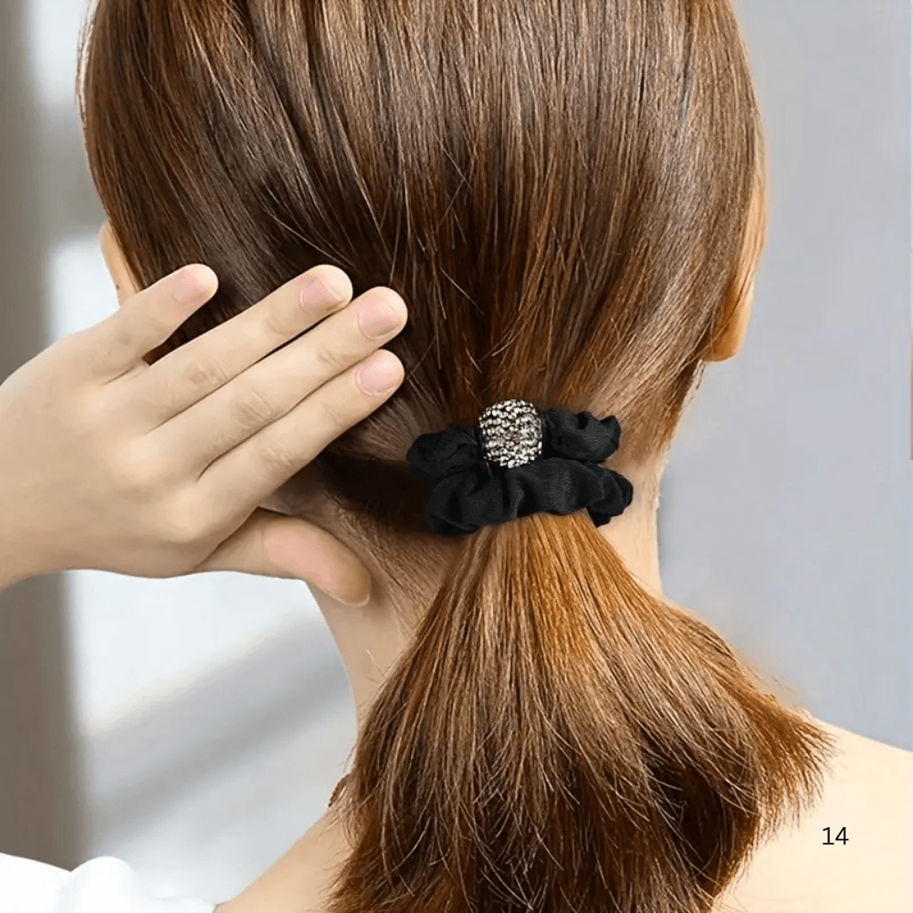 Silk Rhinestone Hair Ties - Gummia