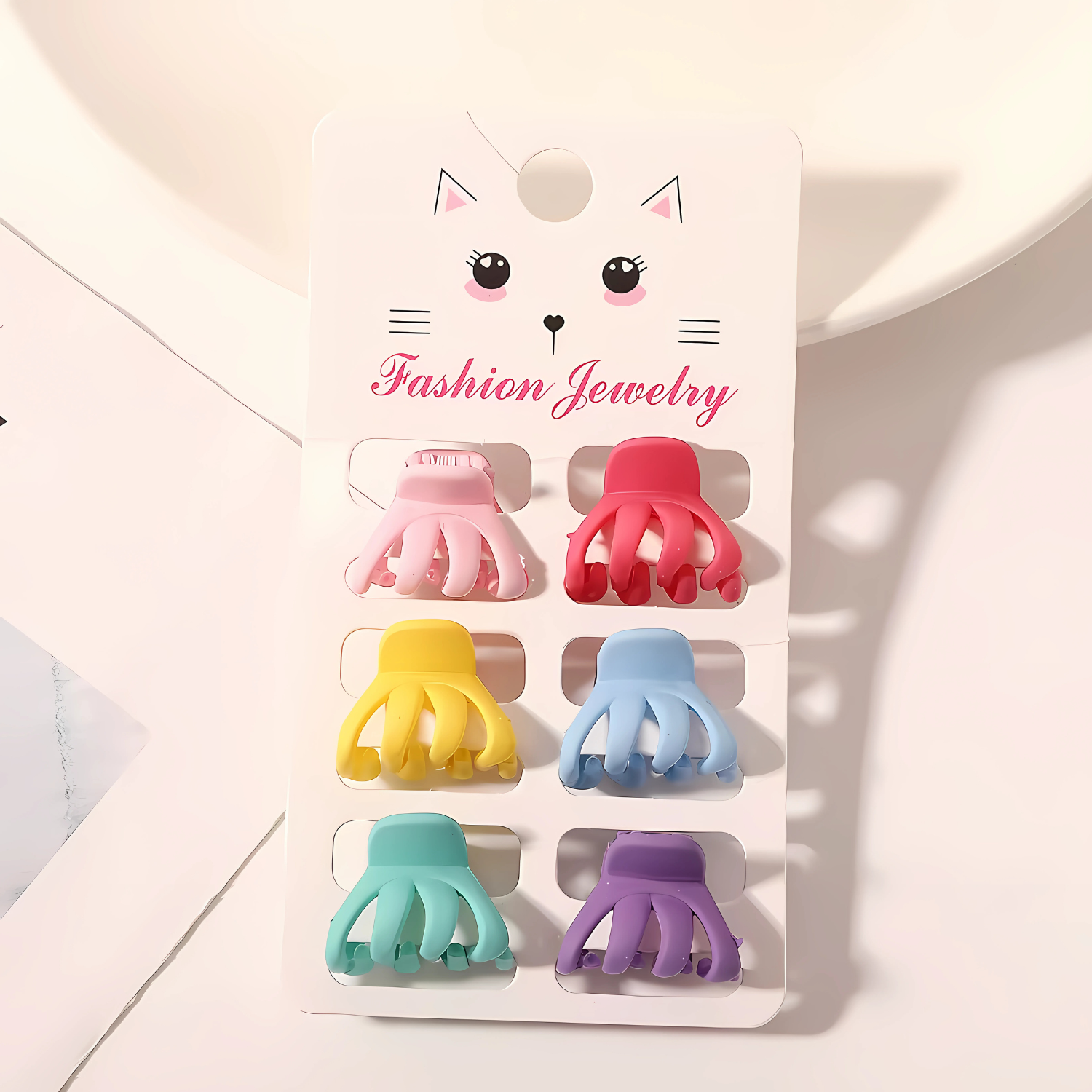 Mini Matte Hair Claw Clips – Pastel Set of 6 - Gummia