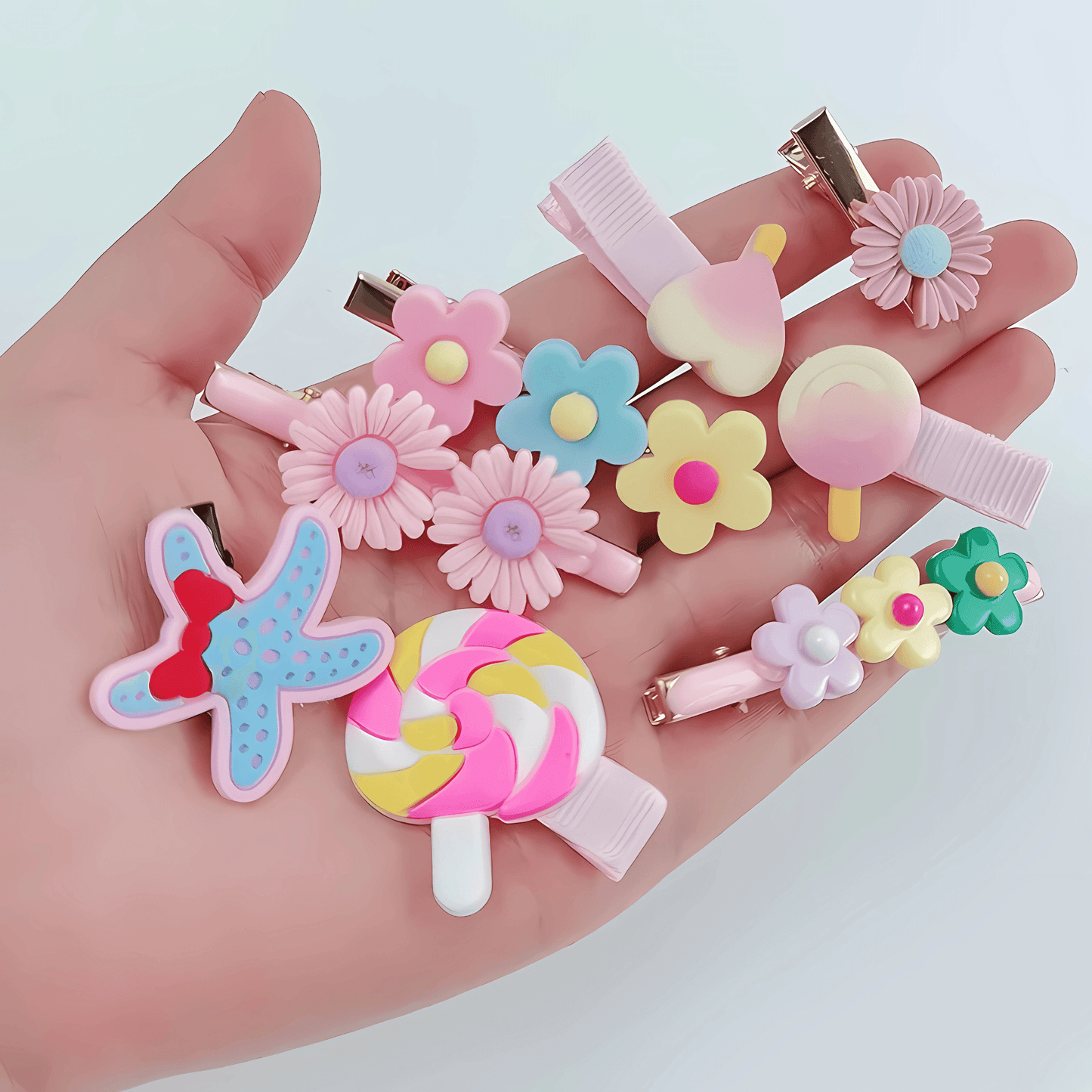 14pcs/set Kids Cartoon Hair Clips - Gummia