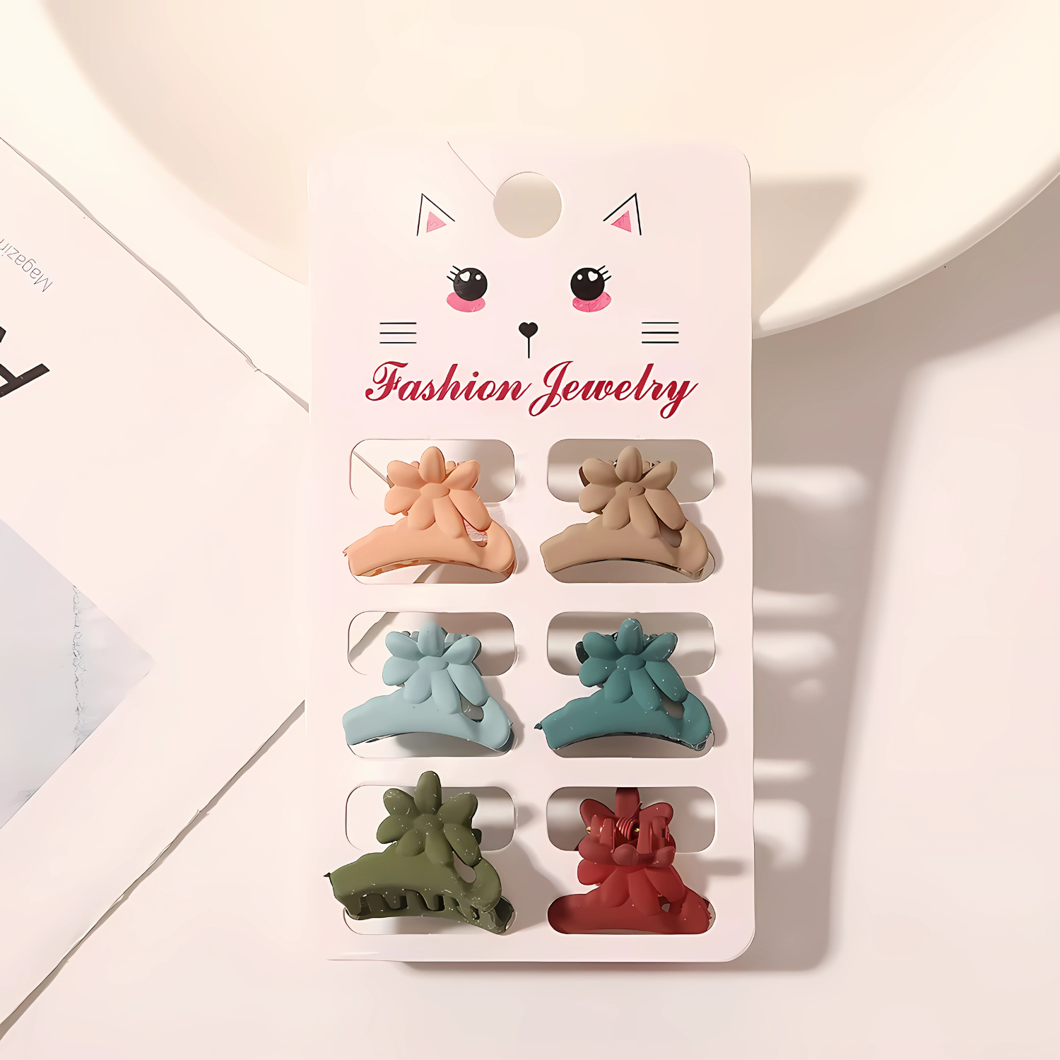 Mini Matte Hair Claw Clips – Pastel Set of 6 - Gummia