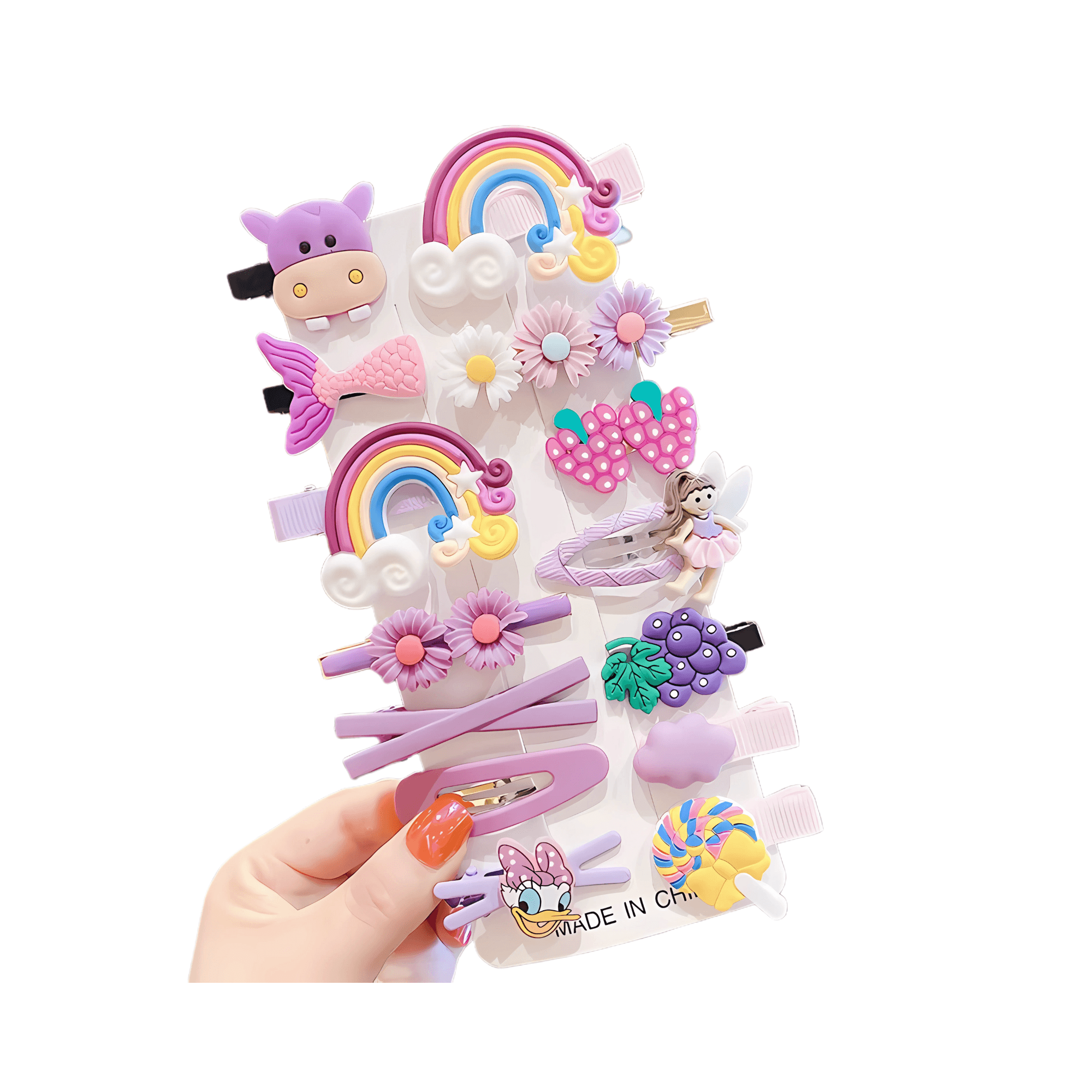 14pcs/set Kids Cartoon Hair Clips - Gummia