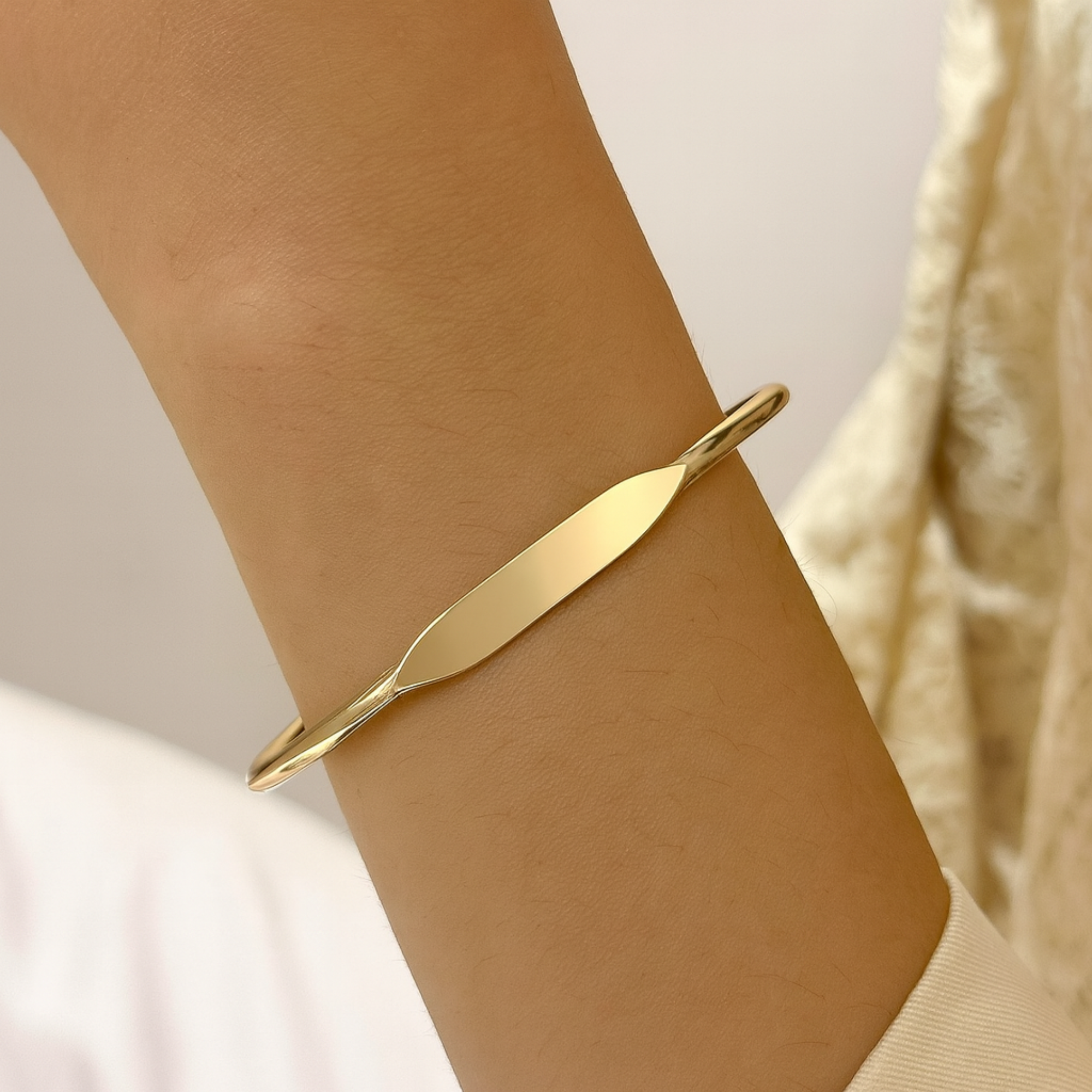 Vintage Gold-Plated Open Cuff Bracelets for Women