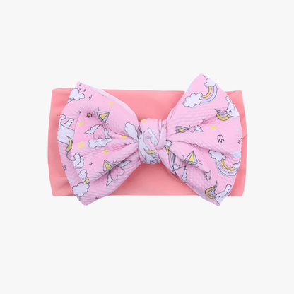 Baby Girl Cute Soft Nylon Headband Bow/ Turban - Gummia