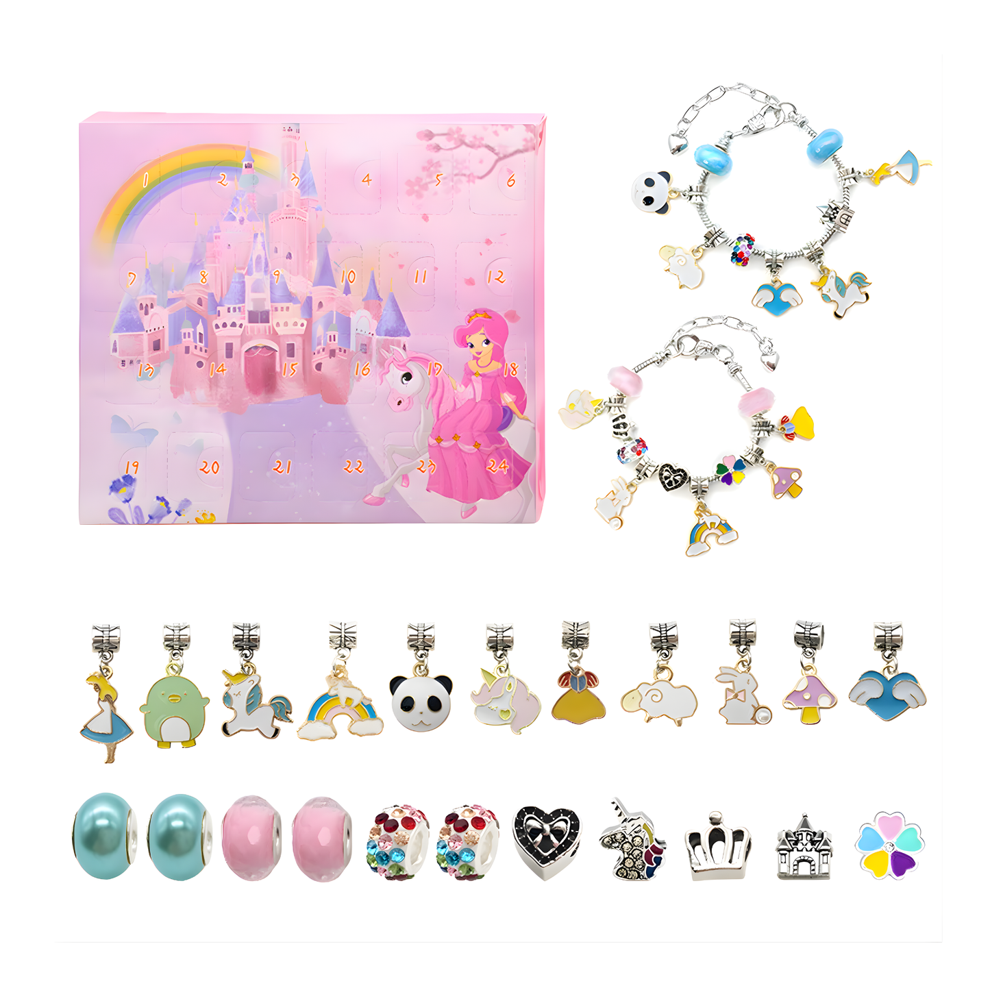 DIY-adventskalender med berlockarmband för barn – 24 dagar av magiska överraskningar