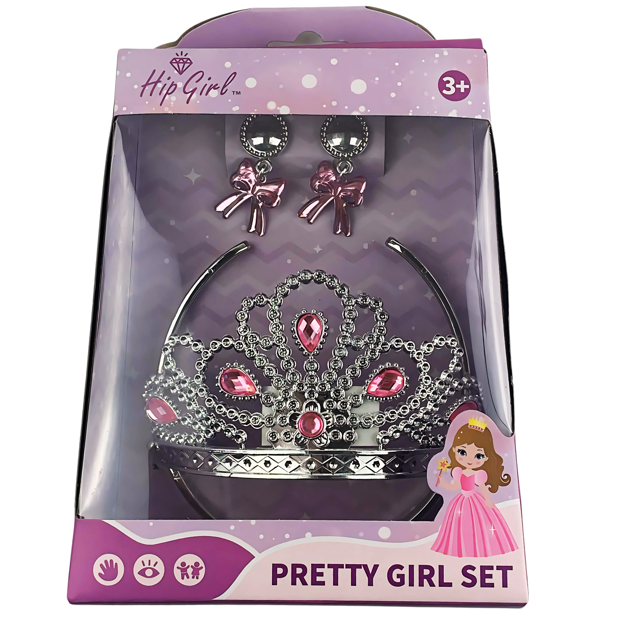 Princess Tiara and Earrings Set