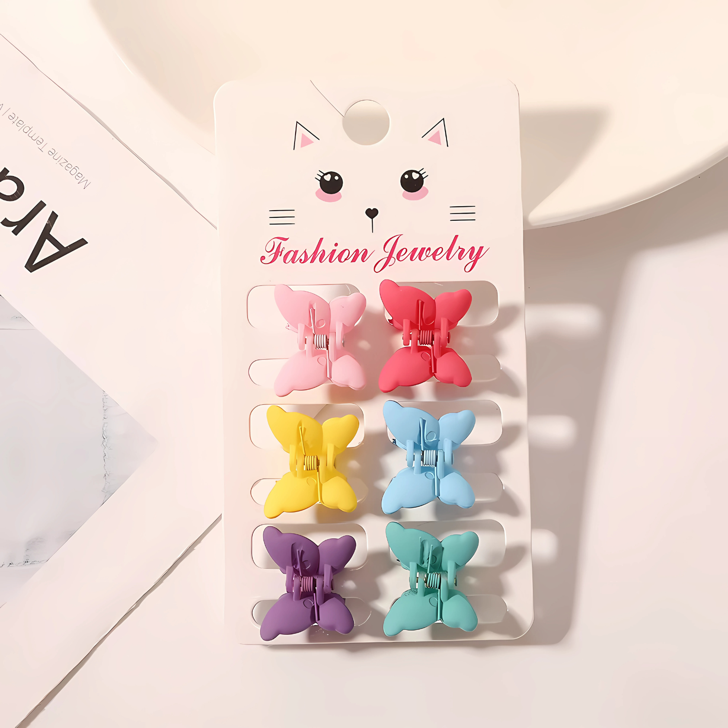 Mini Matte Hair Claw Clips – Pastel Set of 6 - Gummia