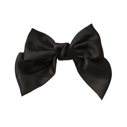Large French Satin Barrette Hair Bow - Gummia