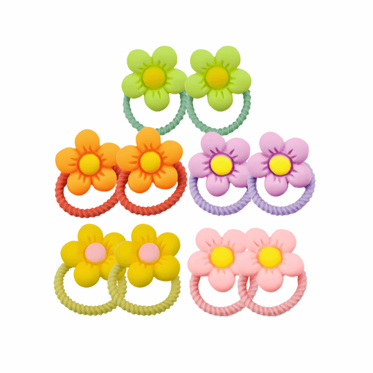 Pack of 10 Cute Little Ring Hair Ties for Kids - Gummia