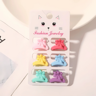 Mini Matte Hair Claw Clips – Pastel Set of 6 - Gummia