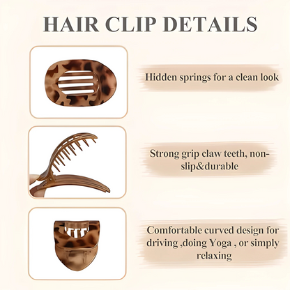 French Flat hair claw clips
