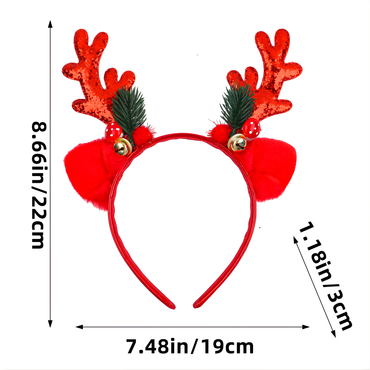 Juldiadem med renhorn och bjällror