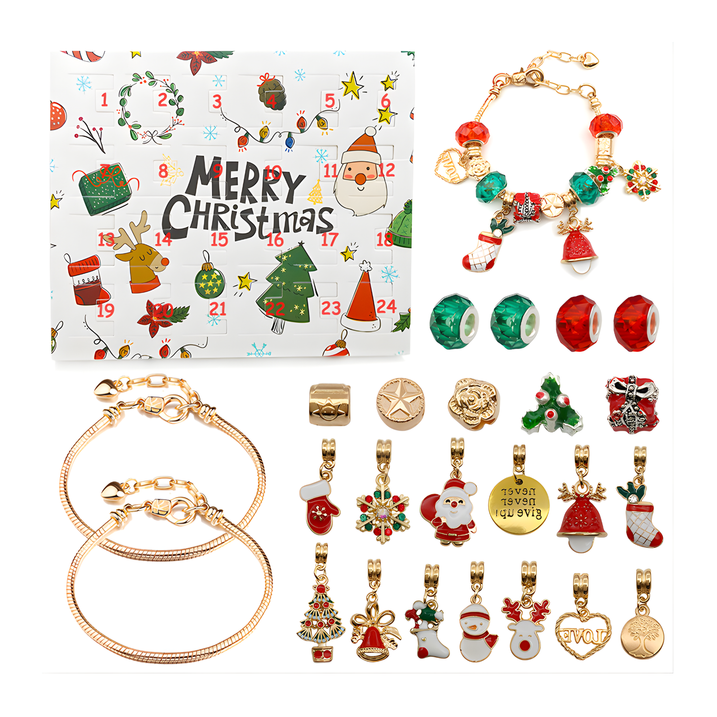 DIY-adventskalender med berlockarmband för barn – 24 dagar av magiska överraskningar