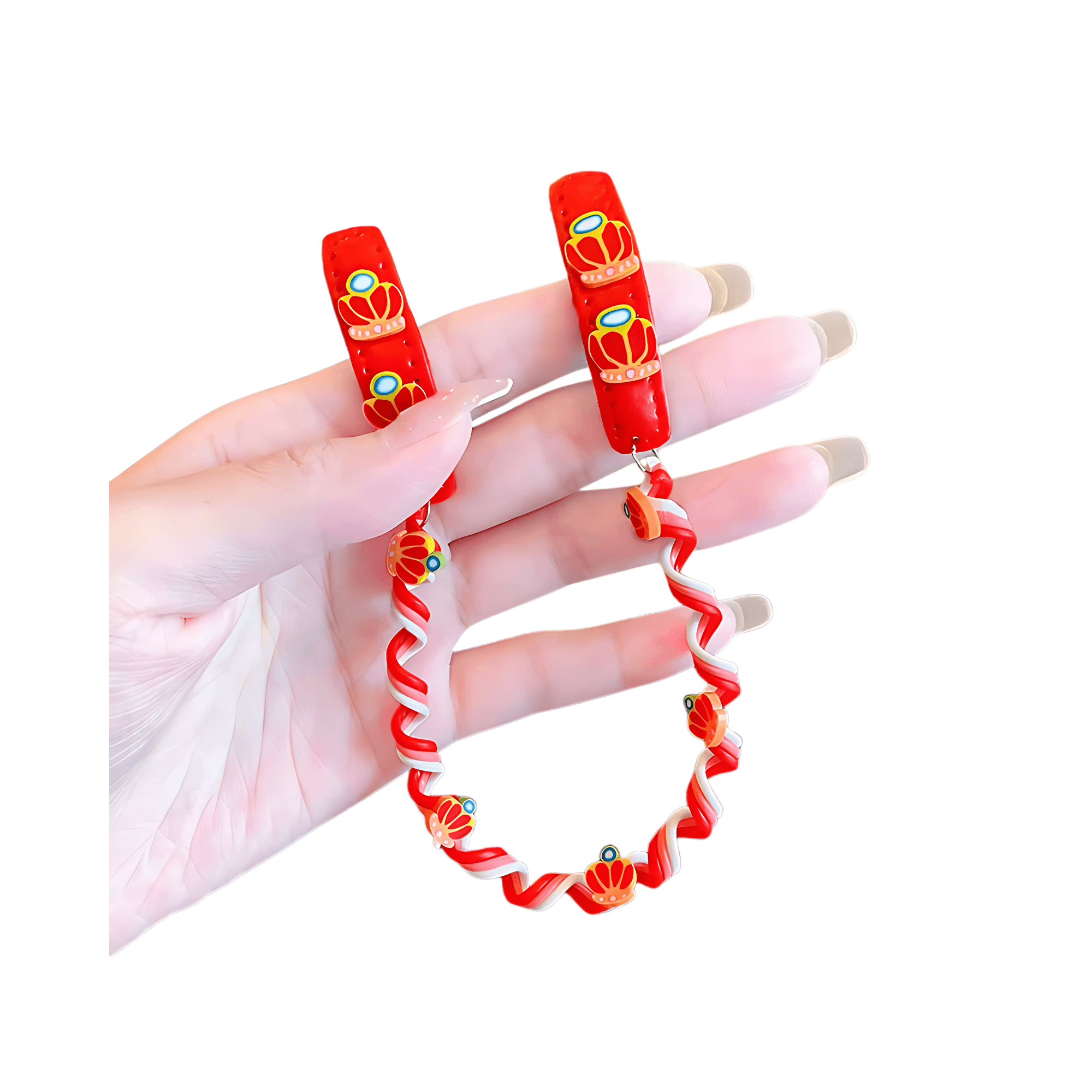 Multi-colored spiral braid twister - Gummia