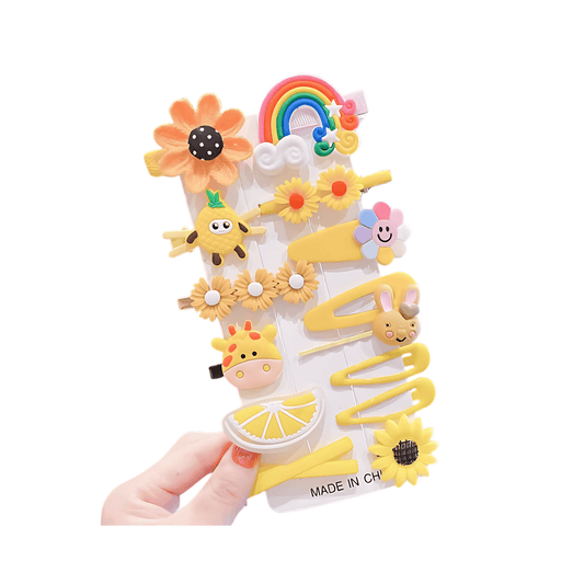 14pcs/set Kids Cartoon Hair Clips - Gummia