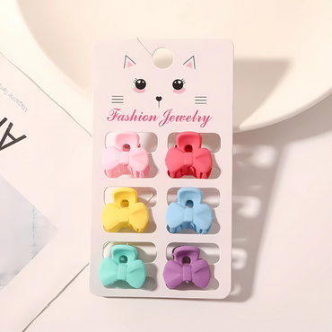 Mini Matte Hair Claw Clips – Pastel Set of 6 - Gummia