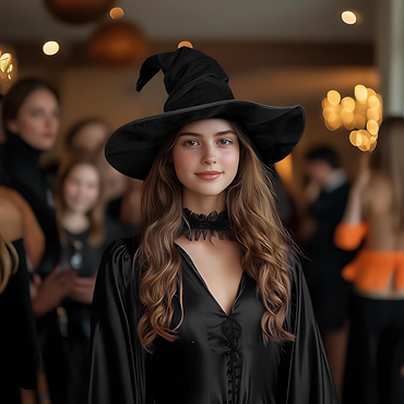 Large Classic Black Witch Hat