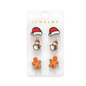 Christmas Wooden Earrings Set – 3 Pairs