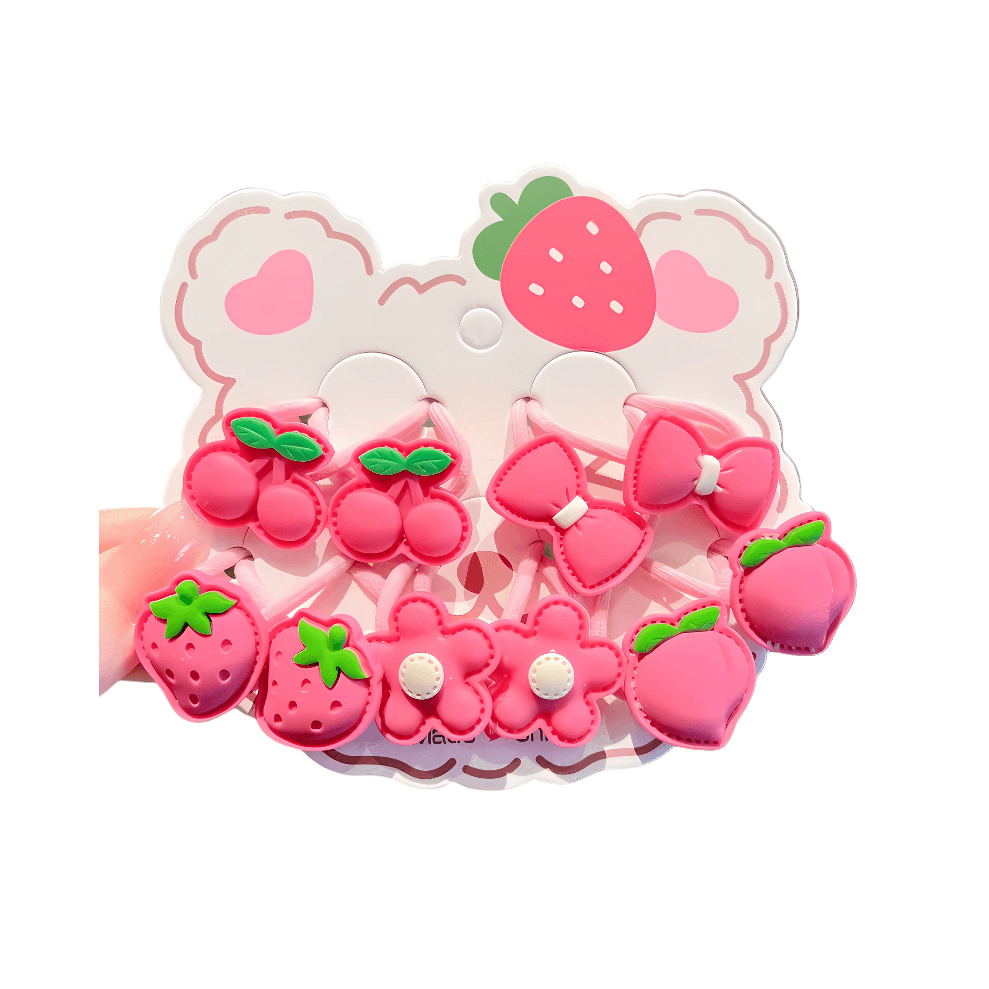 High Quality Cartoon Hairties 10pcs/card - Gummia