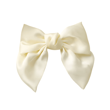 Large French Satin Barrette Hair Bow - Gummia