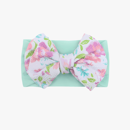 Baby Girl Cute Soft Nylon Headband Bow/ Turban - Gummia
