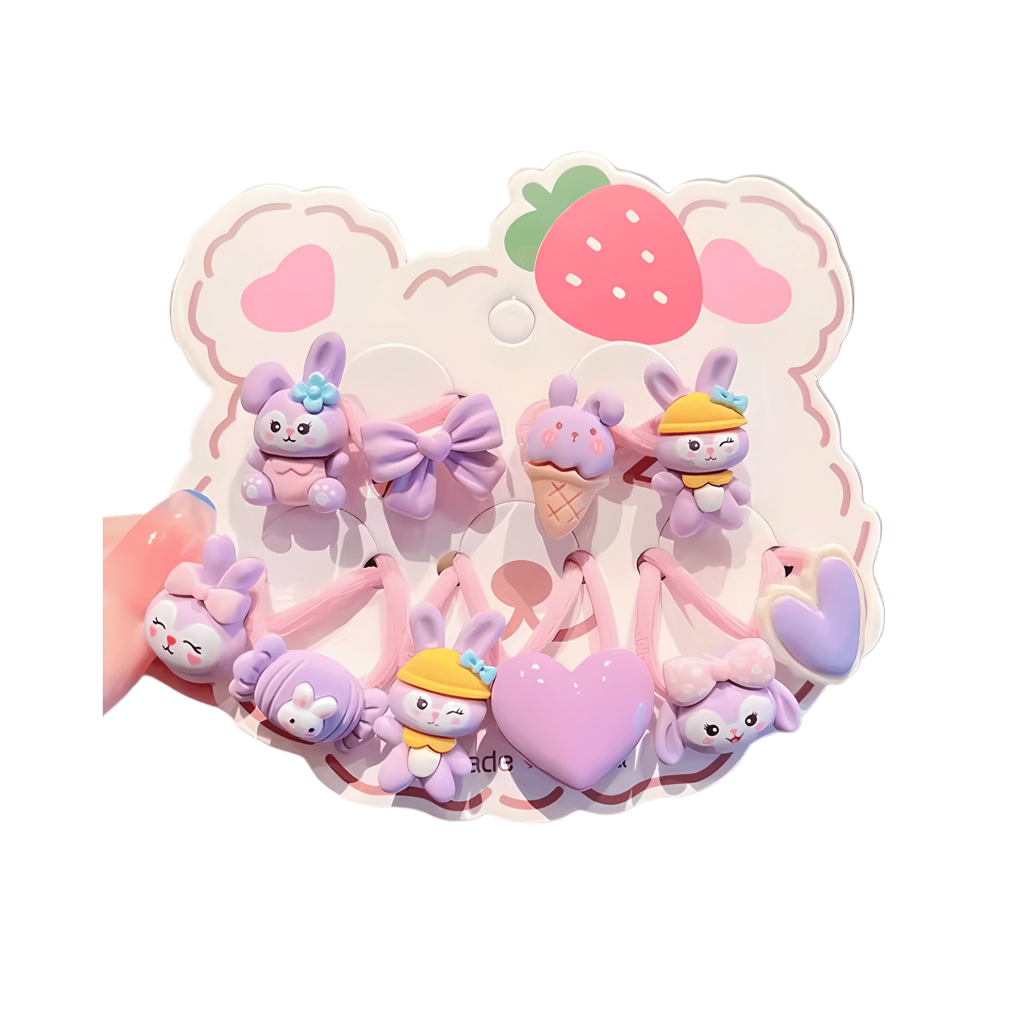 High Quality Cartoon Hairties 10pcs/card - Gummia