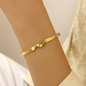 Vintage Gold-Plated Open Cuff Bracelets for Women