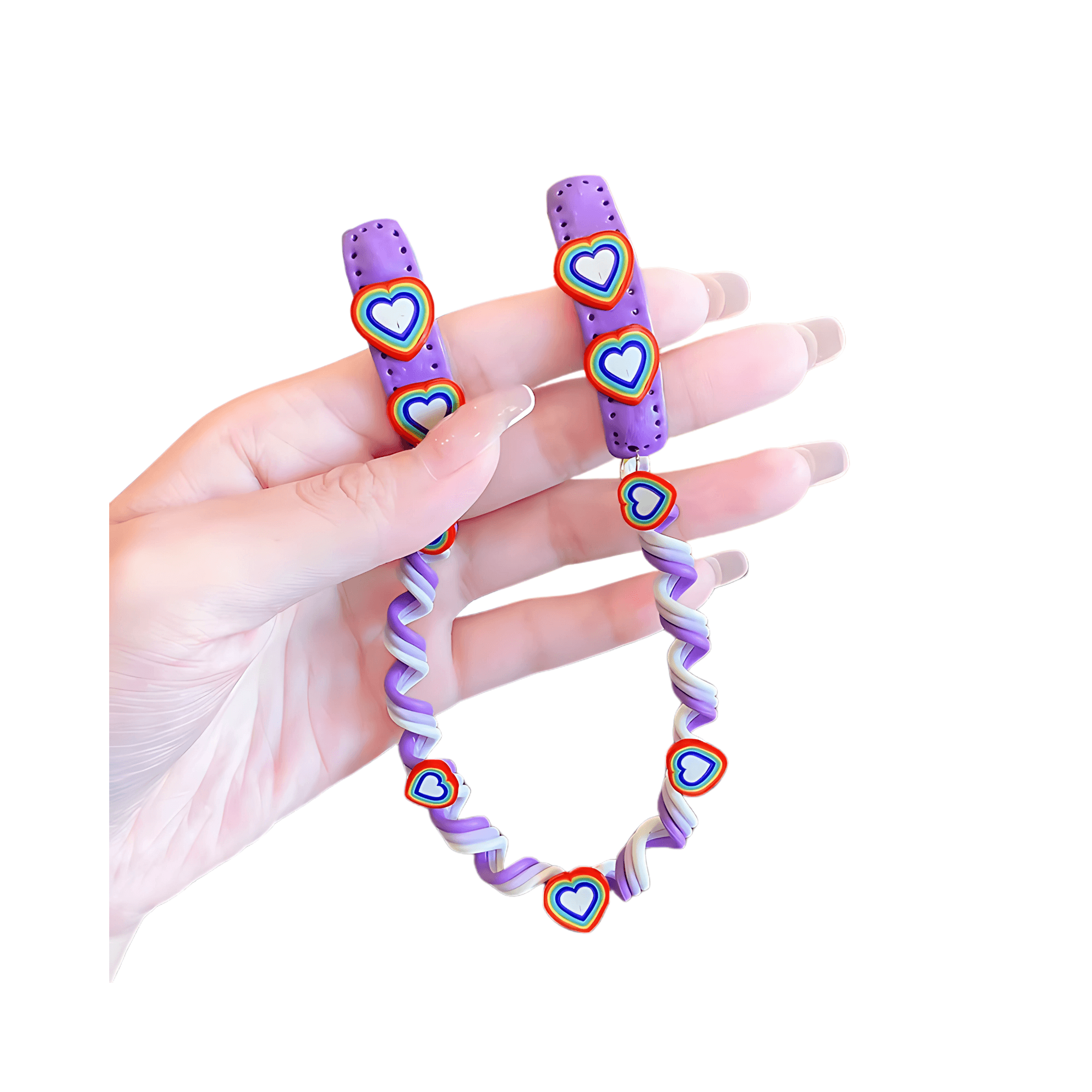 Multi-colored spiral braid twister - Gummia