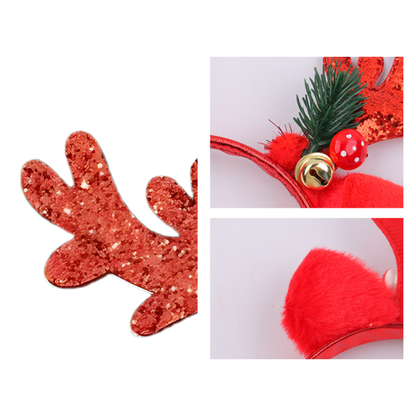 Juldiadem med renhorn och bjällror