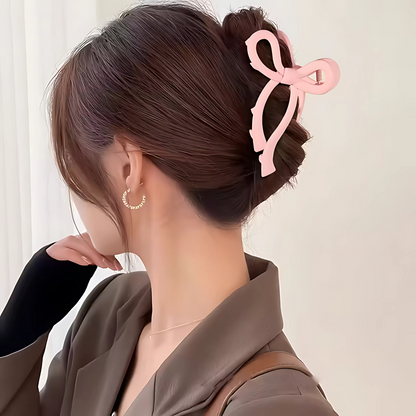 Matte Bow hair claw clips