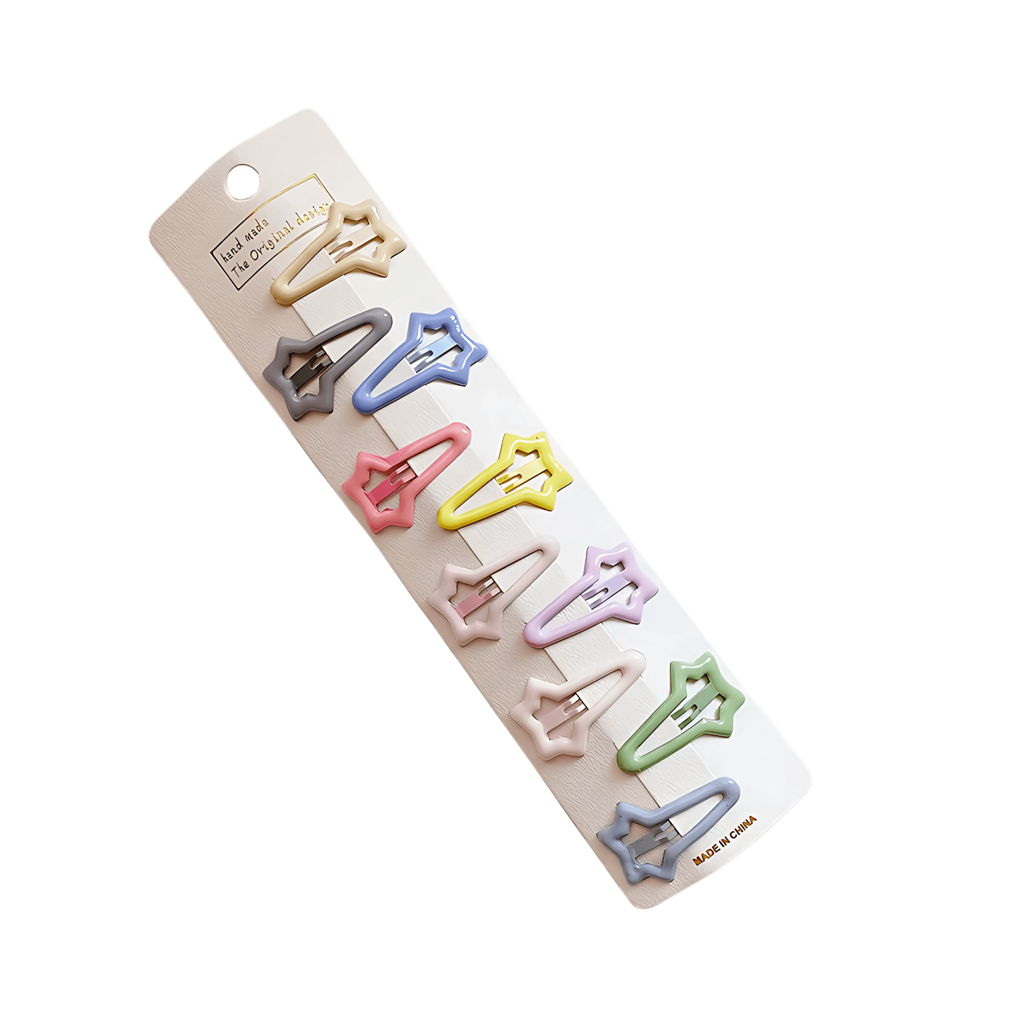 10pcs/set Candy Color Plain Tictac Snap Clips - Gummia
