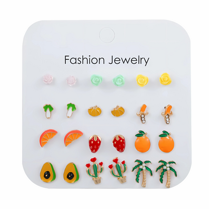 24stk of Kids Hypoallergenic earrings set- 12Pairs
