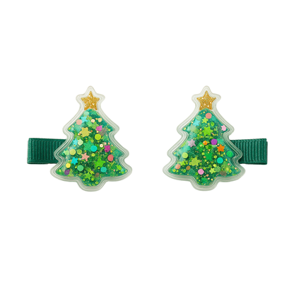 2pcs Christmas Glitter Hair Clip for Kids