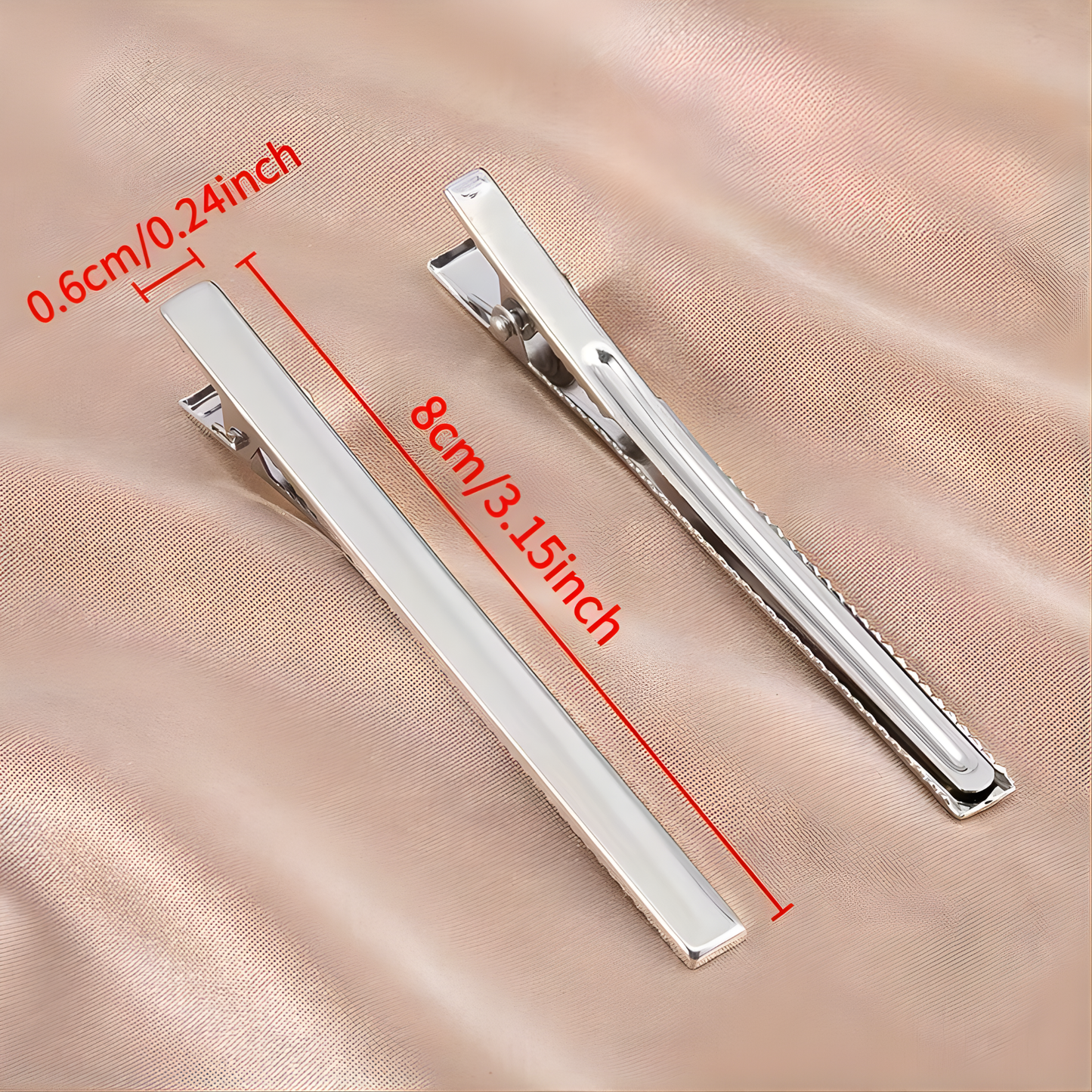 5-pack metall alligator hårspännen/ krokodilklämma 