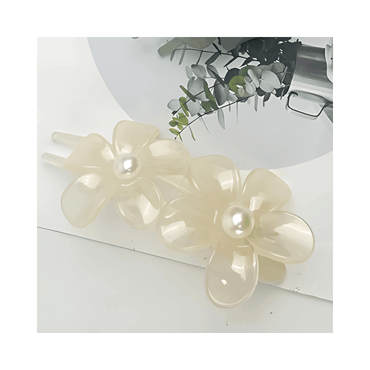 Elegant Double Flower Claw Clip for Women - Gummia