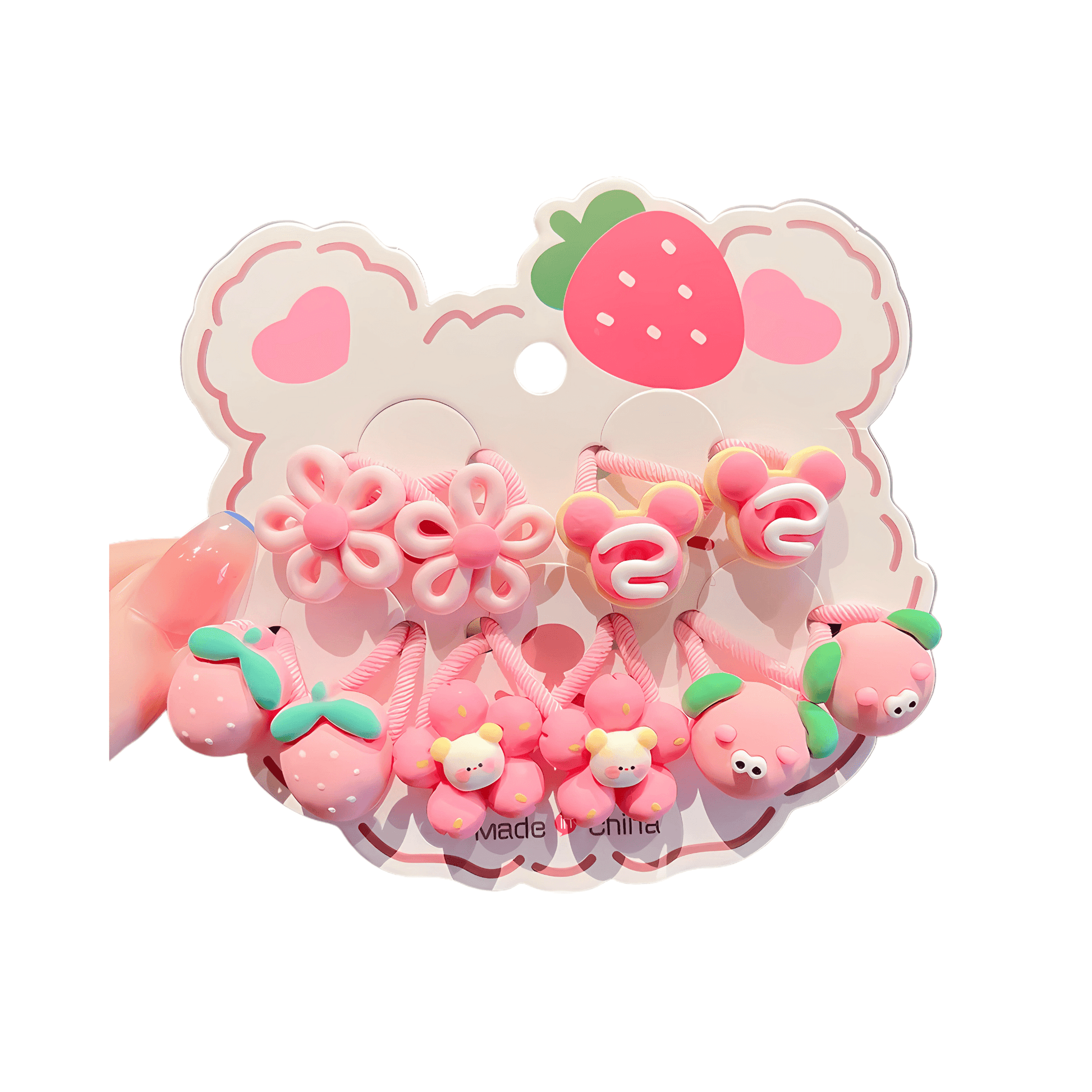 High Quality Cartoon Hairties 10pcs/card - Gummia
